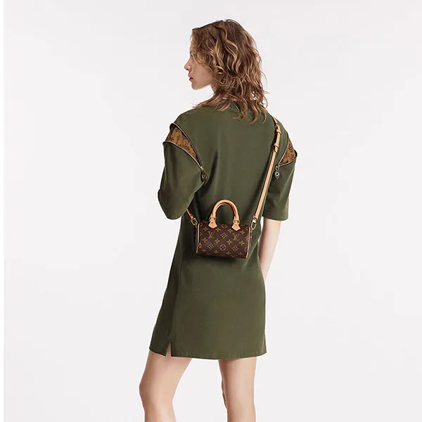 Túi Đeo Chéo Nữ Louis Vuitton LV Nano Speedy M81085 Màu Nâu