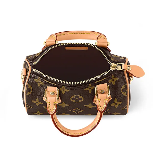 Túi Đeo Chéo Nữ Louis Vuitton LV Nano Speedy M81085 Màu Nâu