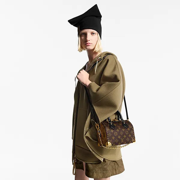 Túi Đeo Chéo Nữ Louis Vuitton LV Speedy Trunk 20 Bag M13146 Màu Nâu/Đen - Túi xách - Vua Hàng Hiệu