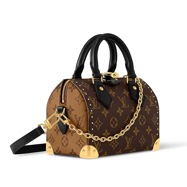 Túi Đeo Chéo Nữ Louis Vuitton LV Speedy Trunk 20 Bag M13146 Màu Nâu/Đen - Túi xách - Vua Hàng Hiệu