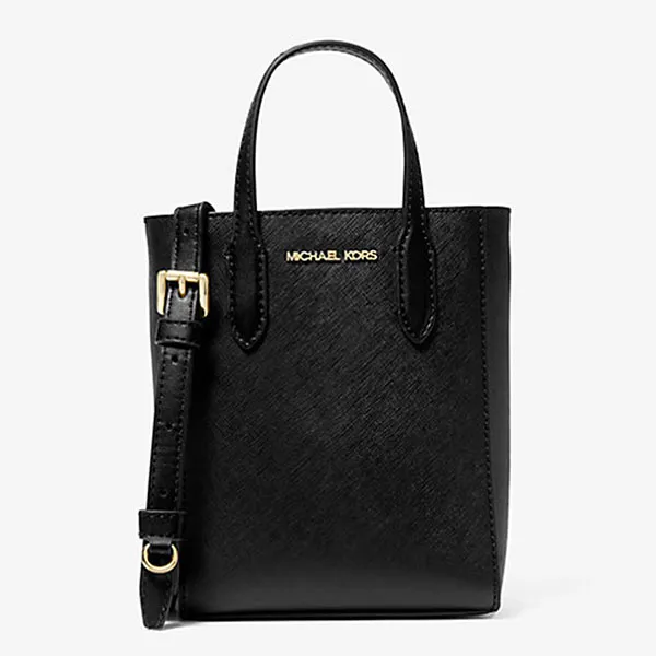 Túi Đeo Chéo Nữ Michael Kors MK Vincent Extra-Small Saffiano Leather With Logo And Card Case 35F4G2VC0T Màu Đen