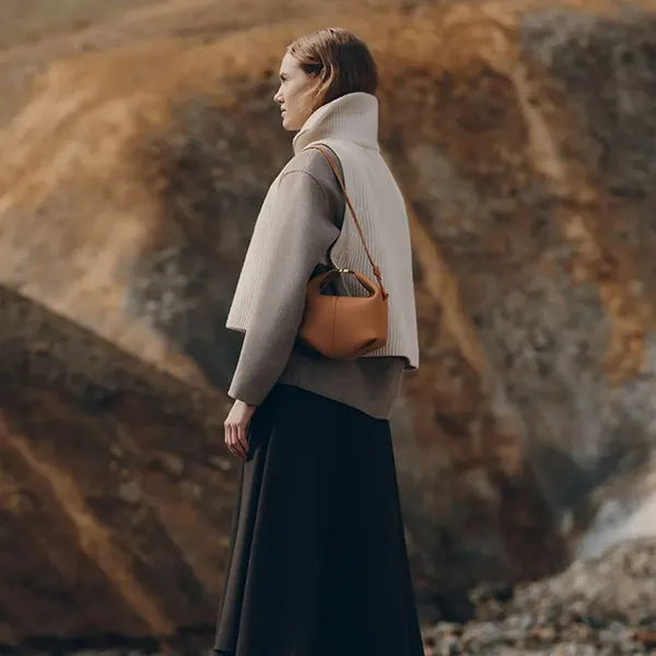 Túi Đeo Chéo Nữ Polène Béri Crossbody Bag Edition Textured Camel Màu Nâu - Túi xách - Vua Hàng Hiệu