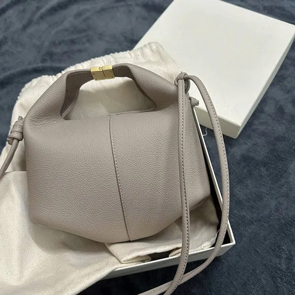 Túi Xách Tay Nữ Polène Béri Crossbody Bag Edition Textured Taupe Màu Xám