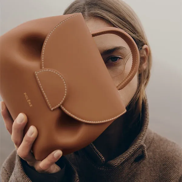 Túi Đeo Chéo Nữ Polène Numéro Un Nano Edition Smooth Camel Crossbody Bag Màu Nâu Camel