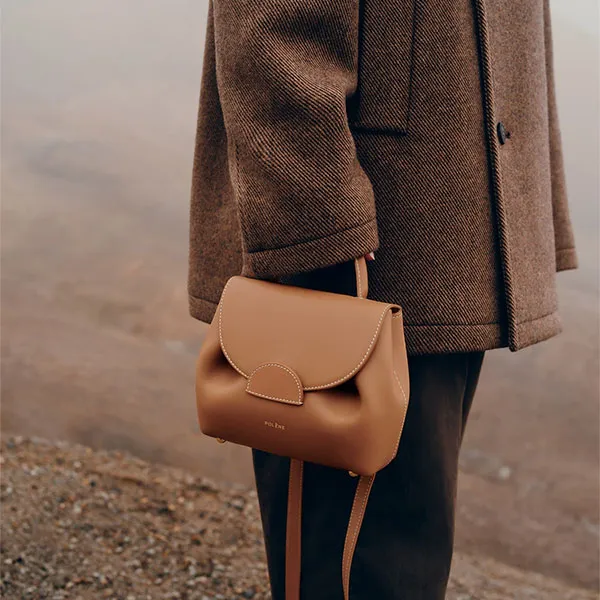 Túi Đeo Chéo Nữ Polène Numéro Un Nano Edition Smooth Camel Crossbody Bag Màu Nâu Camel