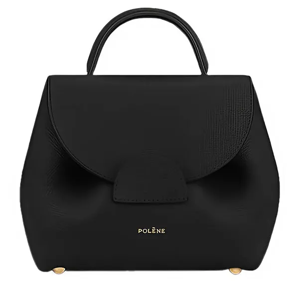 Túi Đeo Chéo Nữ Polène Numéro Un Nano Edition Textured Black Crossbody Bag Màu Đen - Túi xách - Vua Hàng Hiệu