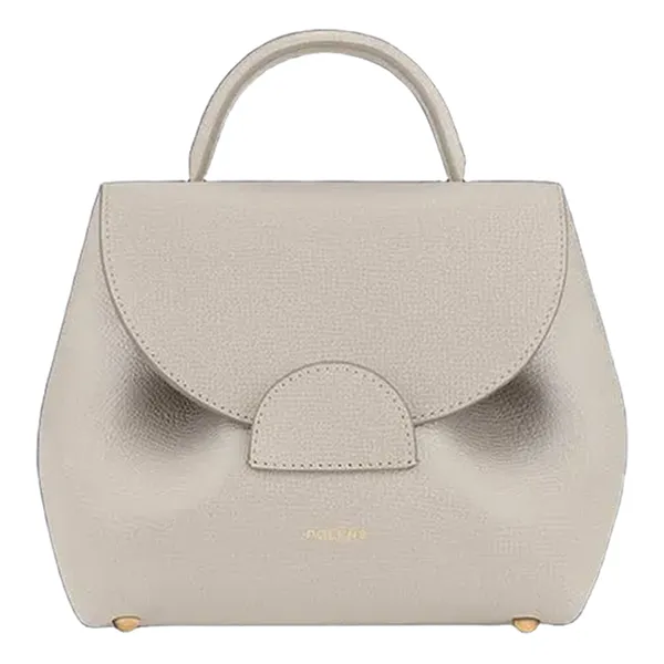 Túi Đeo Chéo Nữ Polène Numéro Un Nano Edition Textured Chalk Crossbody Bag Màu Xám - Túi xách - Vua Hàng Hiệu