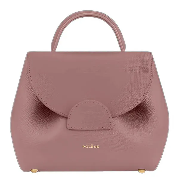 Túi Đeo Chéo Nữ Polène Numéro Un Nano Edition Textured Lilac Crossbody Bag Màu Hồng Đậm - Túi xách - Vua Hàng Hiệu