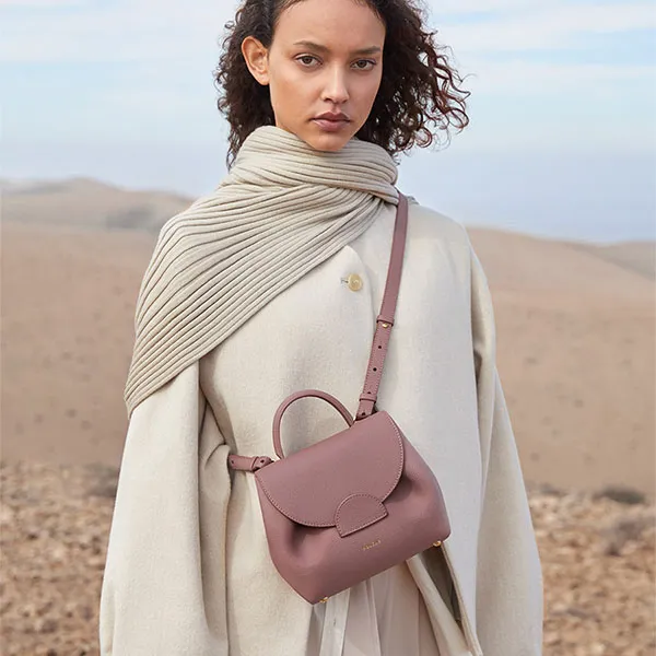 Túi Đeo Chéo Nữ Polène Numéro Un Nano Edition Textured Lilac Crossbody Bag Màu Hồng Đậm - Túi xách - Vua Hàng Hiệu