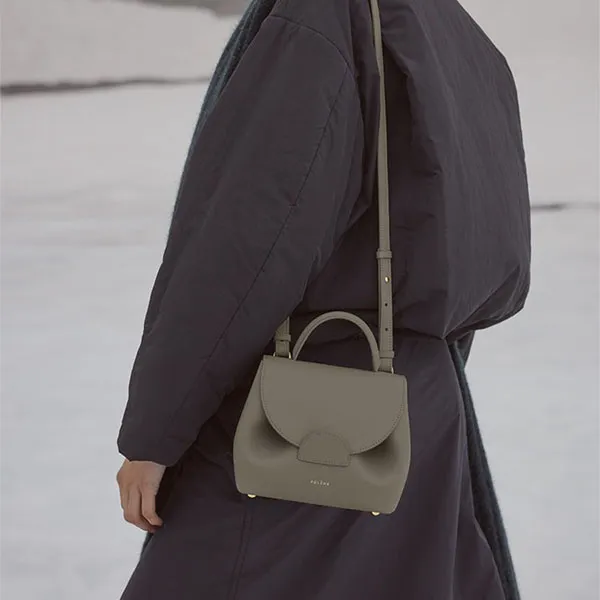 Túi Đeo Chéo Nữ Polène Numéro Un Nano Edition Textured Olive Crossbody Bag Màu Xanh Olive - Túi xách - Vua Hàng Hiệu