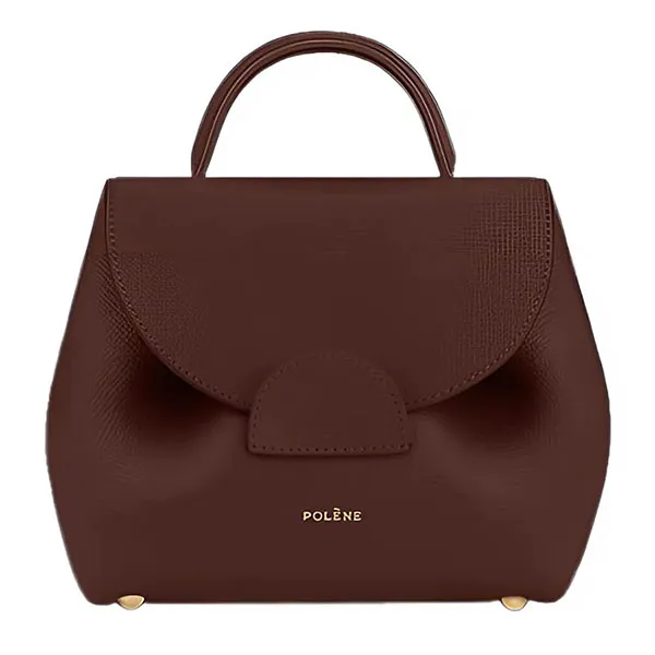 Túi Đeo Chéo Nữ Polène Numéro Un Nano Edition Textured Sandalwood Crossbody Bag Màu Đỏ - Túi xách - Vua Hàng Hiệu