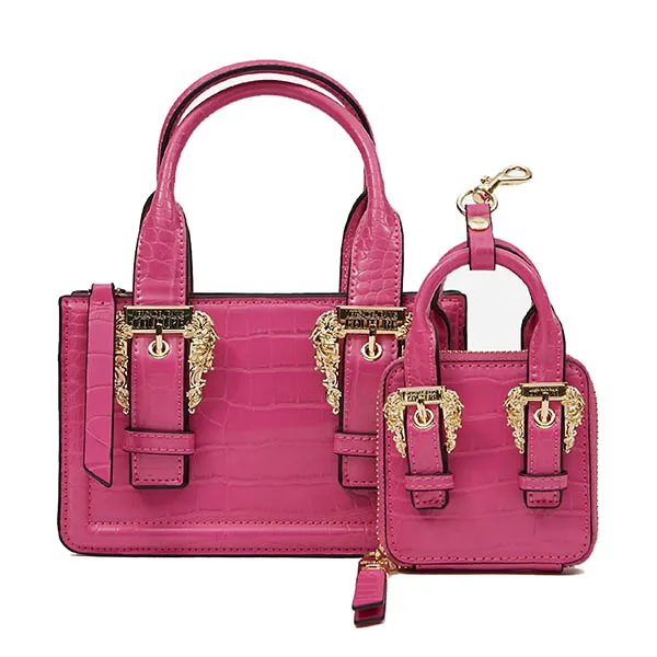 Túi Đeo Chéo Nữ Versace Jeans Couture Handbag Màu Hồng (Kèm Túi Nhỏ)