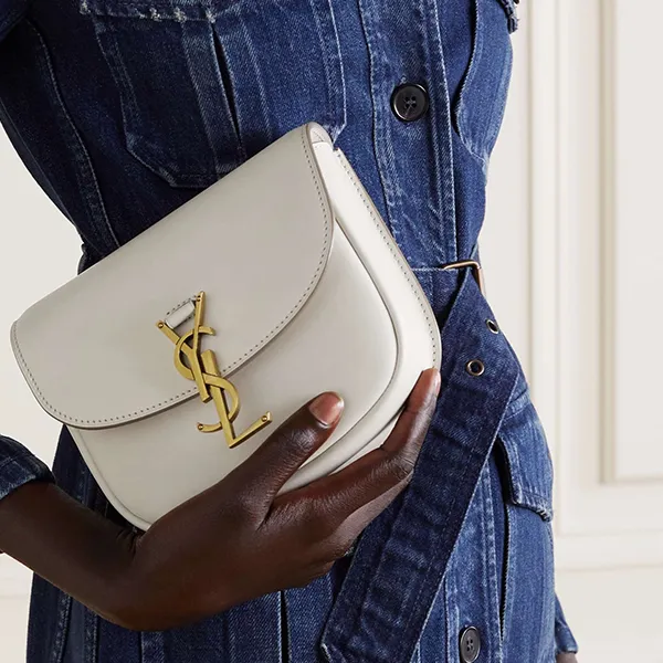 Túi Đeo Chéo Nữ YSL Yves Saint Laurent Kaia Small Leather Crossbody Bag White Màu Trắng D-PT - Túi xách - Vua Hàng Hiệu