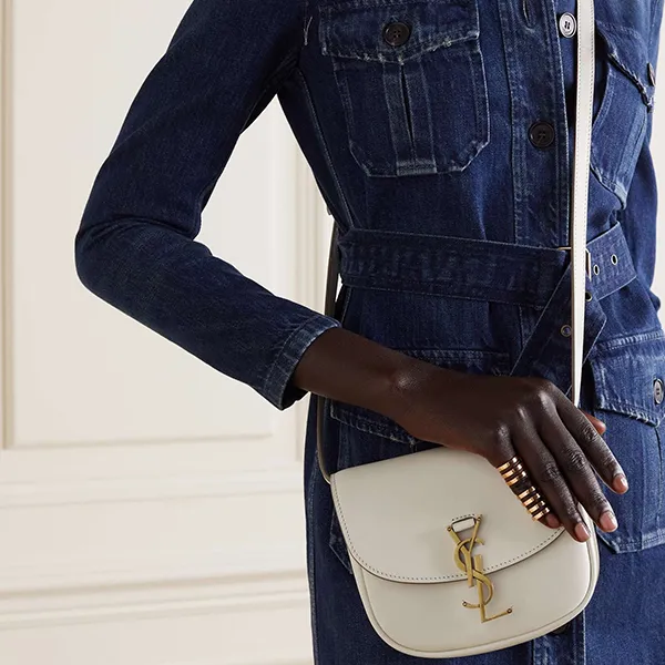 Túi Đeo Chéo Nữ YSL Yves Saint Laurent Kaia Small Leather Crossbody Bag White Màu Trắng D-PT - Túi xách - Vua Hàng Hiệu