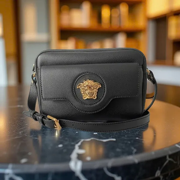 Túi Đeo Chéo Versace Medusa 1008102 DVIT2T 1B00V Màu Đen