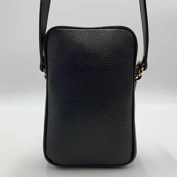 Túi Đeo Chéo Versace Medusa Black Leather Màu Đen