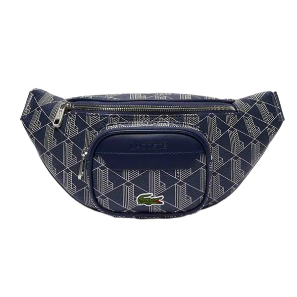 Túi Đeo Hông Nam Lacoste Men The Blend Monogram Print Belt Bag NH4413BG M83 Màu Xanh Navy