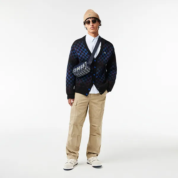 Túi Đeo Vai Nam Lacoste The Blend Small Reporter Shoulder Bag NH4418BG M83 Màu Xanh Navy