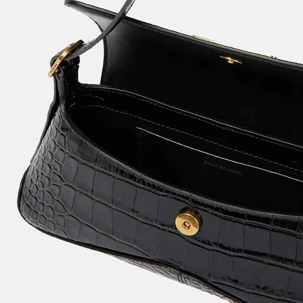 Túi Đeo Vai Nữ Balenciaga XX Flap Small Leather Shoulder Bag Màu Đen