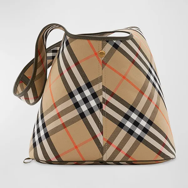Túi Đeo Vai Nữ Burberry Small Check Twill Shoulder Bag 80946781 Màu Beige - Túi xách - Vua Hàng Hiệu