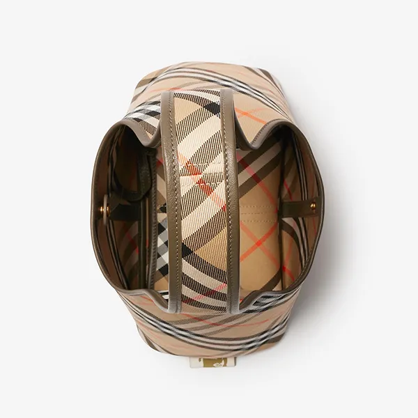 Túi Đeo Vai Nữ Burberry Small Check Twill Shoulder Bag 80946781 Màu Beige - Túi xách - Vua Hàng Hiệu