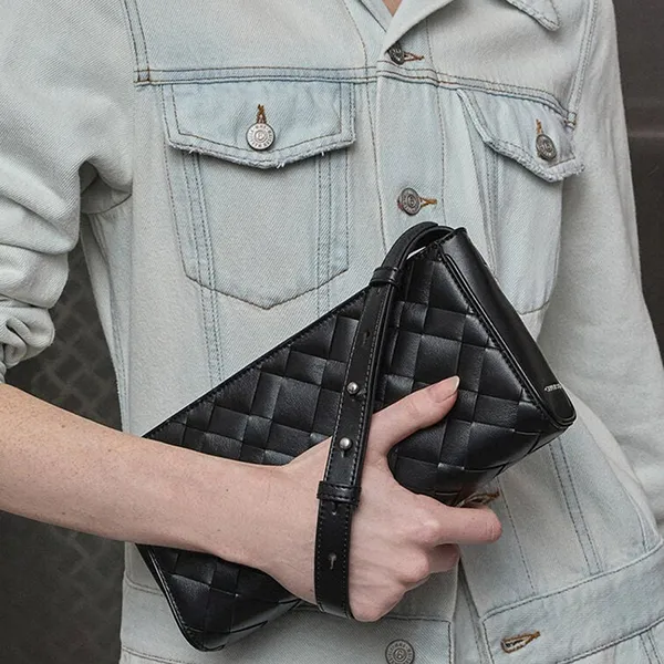 Túi Đeo Vai Nữ Charles & Keith CNK Ivette Woven Elongated Shoulder Bag - Noir CK2-20271571 Màu Đen - Túi xách - Vua Hàng Hiệu