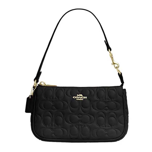 Túi Đeo Vai Nữ Coach Nolita 19 In Signature Leather Shoulder Bag CZ456 Màu Đen