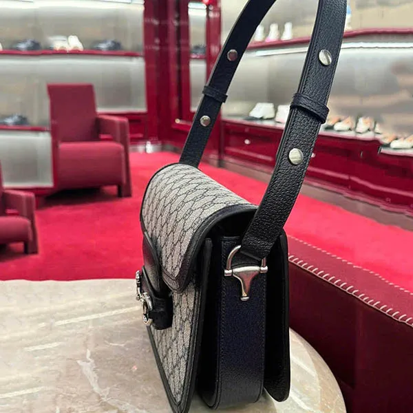 Túi Đeo Vai Nữ Gucci 1955 Horsebit GG-Supreme Phối Màu