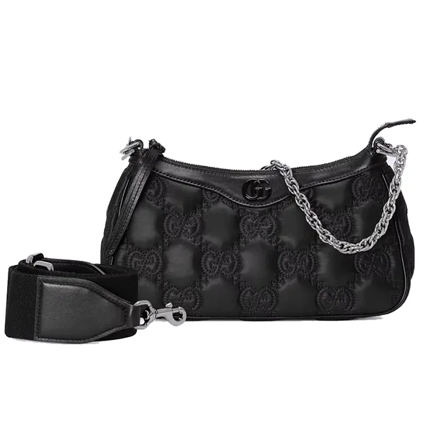 Túi Đeo Vai Nữ Gucci GG Matelassé Handbag 735049-FABLA-1000 Màu Đen - Túi xách - Vua Hàng Hiệu