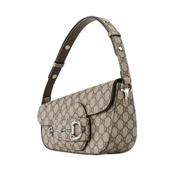 Túi Đeo Vai Nữ Gucci Horsebit 1955 Shoulder Bag Màu Xám - Túi xách - Vua Hàng Hiệu
