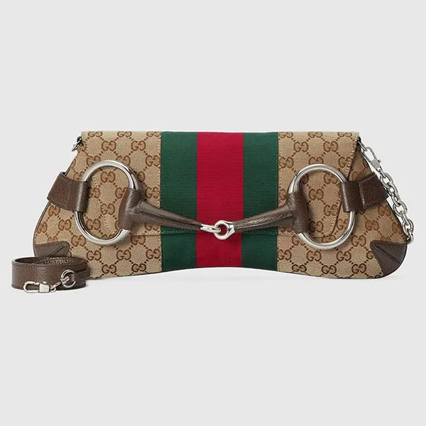 Túi Đeo Vai Nữ Gucci Horsebit Chain Medium Shoulder Bag 764255-FACM2-8747 Màu Be