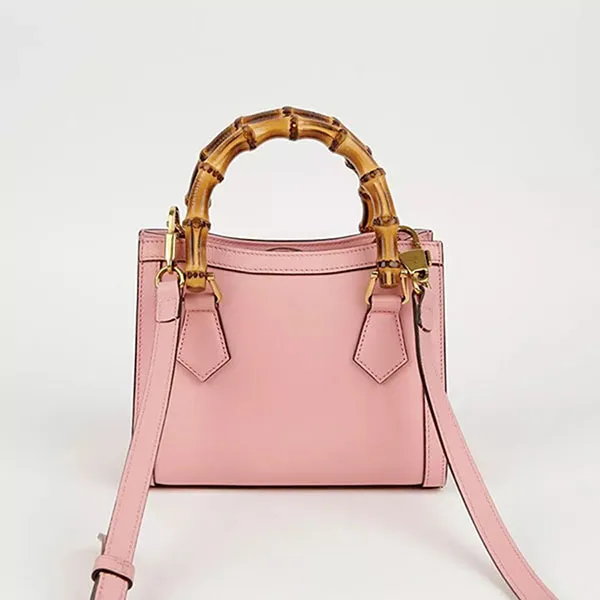 Túi Đeo Vai Nữ Gucci Mini Pink Leather Diana Tote Shoulder Bag 655661 Màu Hồng - Túi xách - Vua Hàng Hiệu