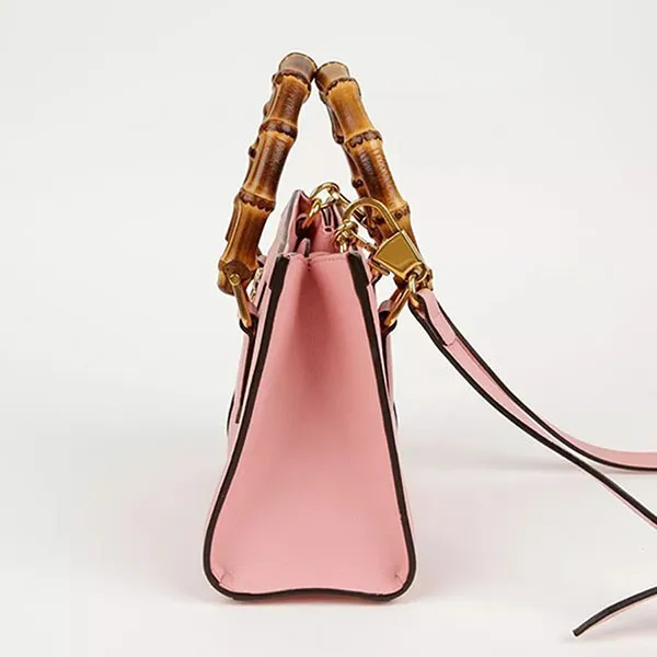 Túi Đeo Vai Nữ Gucci Mini Pink Leather Diana Tote Shoulder Bag 655661 Màu Hồng - Túi xách - Vua Hàng Hiệu
