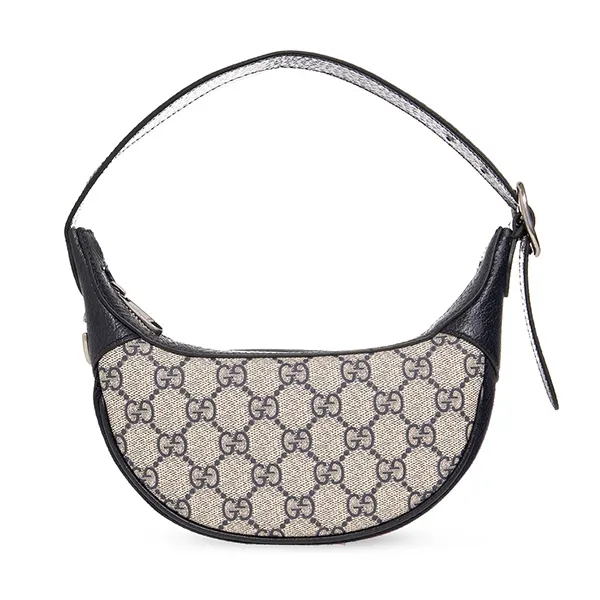 Túi Đeo Vai Nữ Gucci Ophidia GG Zip-Up Mini Bag Màu Be Đen