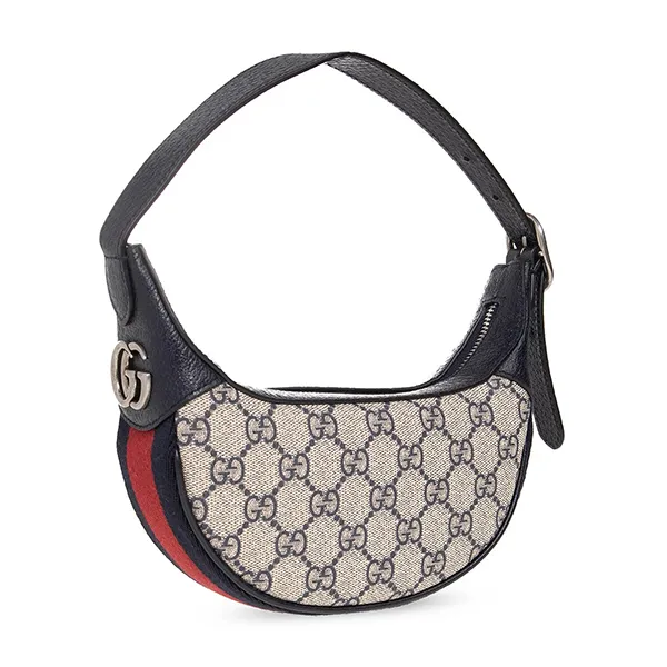 Túi Đeo Vai Nữ Gucci Ophidia GG Zip-Up Mini Bag Màu Be Đen
