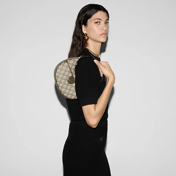 Túi Đeo Vai Nữ Gucci Ophidia Super Mini Shoulder Bag 772308 K9GSG 8367 Màu Nâu Be - Túi xách - Vua Hàng Hiệu