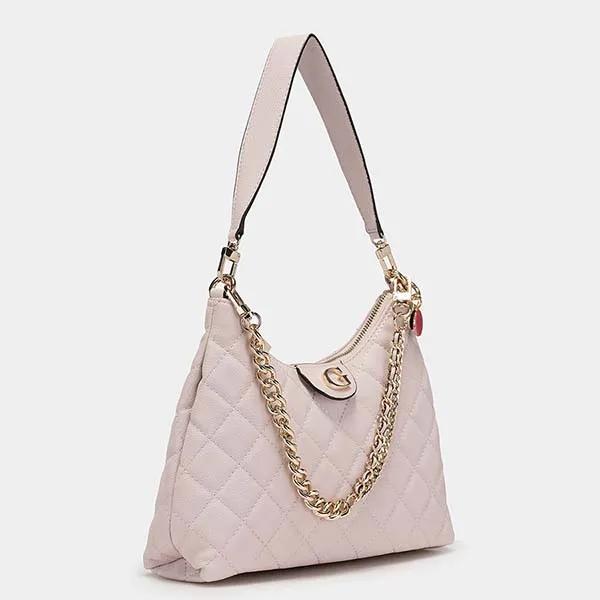 Túi Đeo Vai Nữ Guess Gillian Hobo Bag Màu Hồng Nhạt - Túi xách - Vua Hàng Hiệu