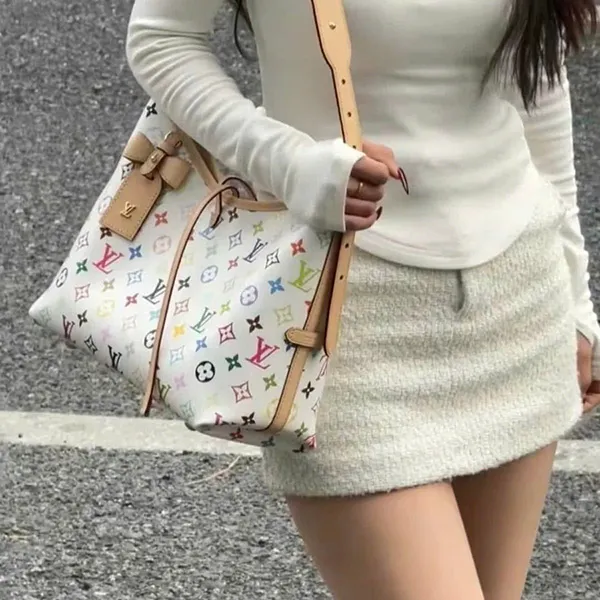 Túi Đeo Vai Nữ Louis Vuitton CarryAll PM LV x TM M13661 Màu Trắng - Túi xách - Vua Hàng Hiệu