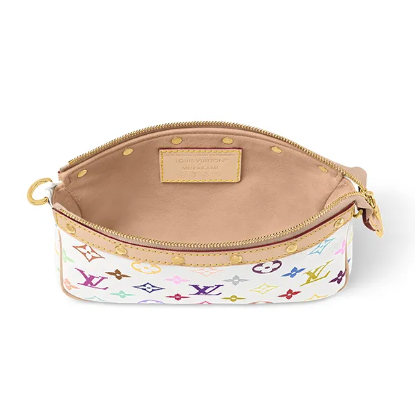 Túi Đeo Vai Nữ Louis Vuitton Pochette Accessoires LV x TM Bag Màu Trắng - Túi xách - Vua Hàng Hiệu