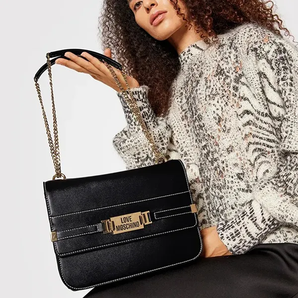 Túi Đeo Vai Nữ Love Moschino Borsetta JC4236PP0DKB0000 Nero Màu Đen