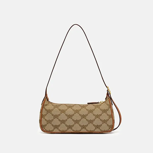 Túi Đeo Vai Nữ MCM Lauretos Jacquard MWSESAC02IG Màu Nâu - Túi xách - Vua Hàng Hiệu