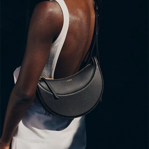 Túi Đeo Vai Nữ Numéro Dix Edition Textured Black Shoulder Bag Màu Đen - Túi xách - Vua Hàng Hiệu