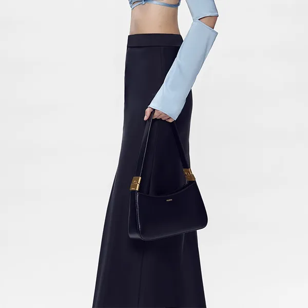 Túi Đeo Vai Nữ Pedro Jatte Trapezoid Shoulder Bag PW2-75210161 Black Màu Đen