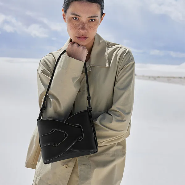 Túi Đeo Vai Nữ Polène Nodde Edition Smooth Black Màu Đen