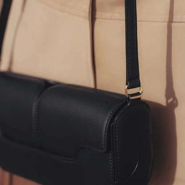 Túi Đeo Vai Nữ Polène Osmo Edition Smooth Black Màu Đen - Túi xách - Vua Hàng Hiệu