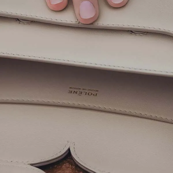 Túi Đeo Vai Nữ Polène Osmo Edition Smooth Chalk Màu Kem