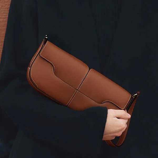 Túi Đeo Vai Nữ Polène Osmo Edition Smooth Cognac Màu Nâu