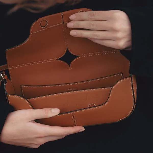 Túi Đeo Vai Nữ Polène Osmo Edition Smooth Cognac Màu Nâu