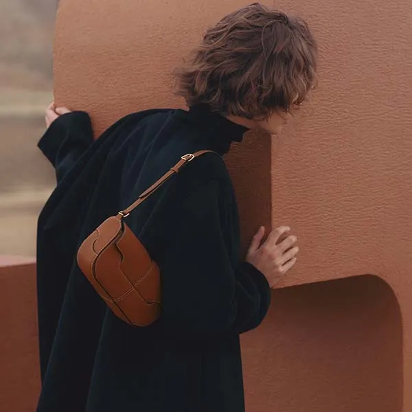 Túi Đeo Vai Nữ Polène Osmo Edition Smooth Cognac Màu Nâu