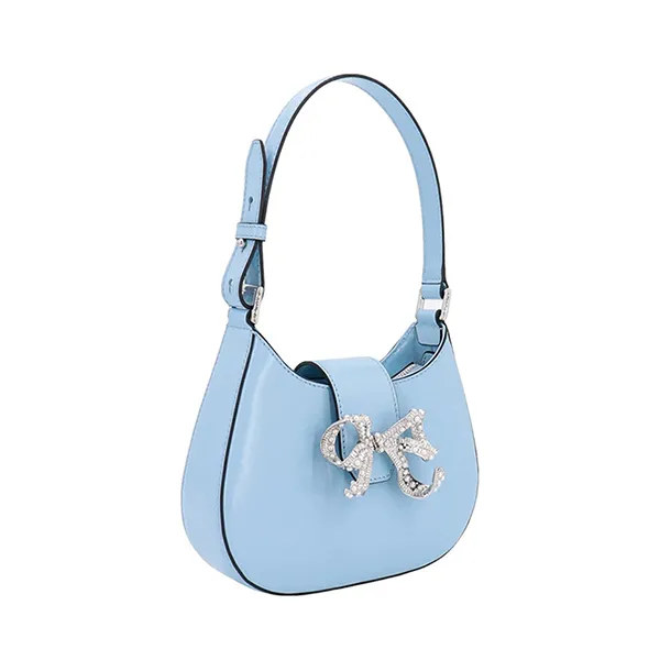 Túi Đeo Vai Nữ Self-Portrait Bow Curved Zipped Mini Shoulder Bag Màu Xanh Dương - Túi xách - Vua Hàng Hiệu